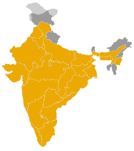 Inde • |-0322/-0185| • dynastie Maurya: carte